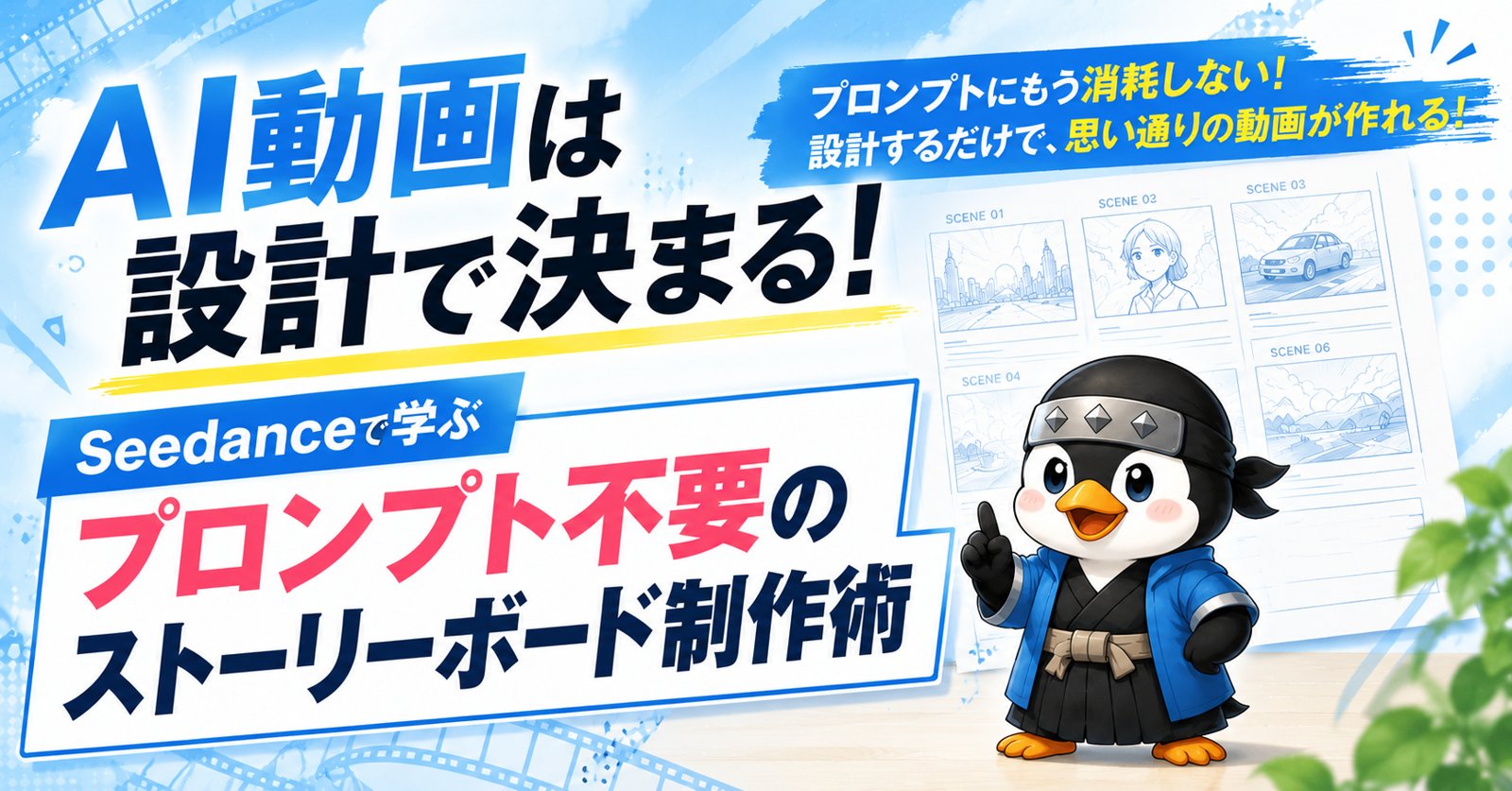 AI動画は設計で決まる！Seedanceで学ぶプロンプト不要のストーリーボード制作術